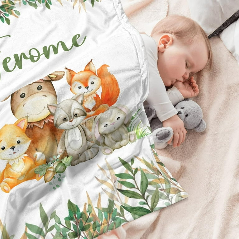 Newborn Soft Baby Blankets Personalized Personalized Cotton