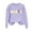 Purple, variant on Cavosen Christmas Ugly Christmas Sweater Crew Neck Long Sleeve Funny Pullover Letter Graphic Solid Stretch Loose Blouses Party Shirt Tops
