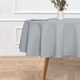 thumbnail image 2 of LAICAIW Round Tablecloth-48 Inch-Water Resistant Spill Proof Washable Polyester Table Cloth Decorative Fabric Table Cover for Dining Table, Buffet Parties and Camping, Silver Grey, 2 of 7