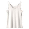 thumbnail image 4 of WAYUTE Womens Tank Tops with Built in Bras Summer Lace Sleeveless Stretch Fit Solid Color Camisole Casual Sporty Fashion,White,3XL, 4 of 4