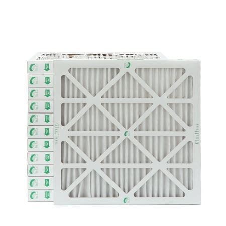 

12 Pack of 12x12x2 MERV 10 Pleated 2 Inch Air Filters by Glasfloss. Actual Size: 11-1/2 x 11-1/2 x 1-3/4