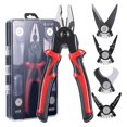 thumbnail image 1 of 5-pcs Plier Tool Set, 5 In 1 Versatile Tool Kit, With Linesman Plier, Wire Stripper, Crimping Tools, 1 of 5
