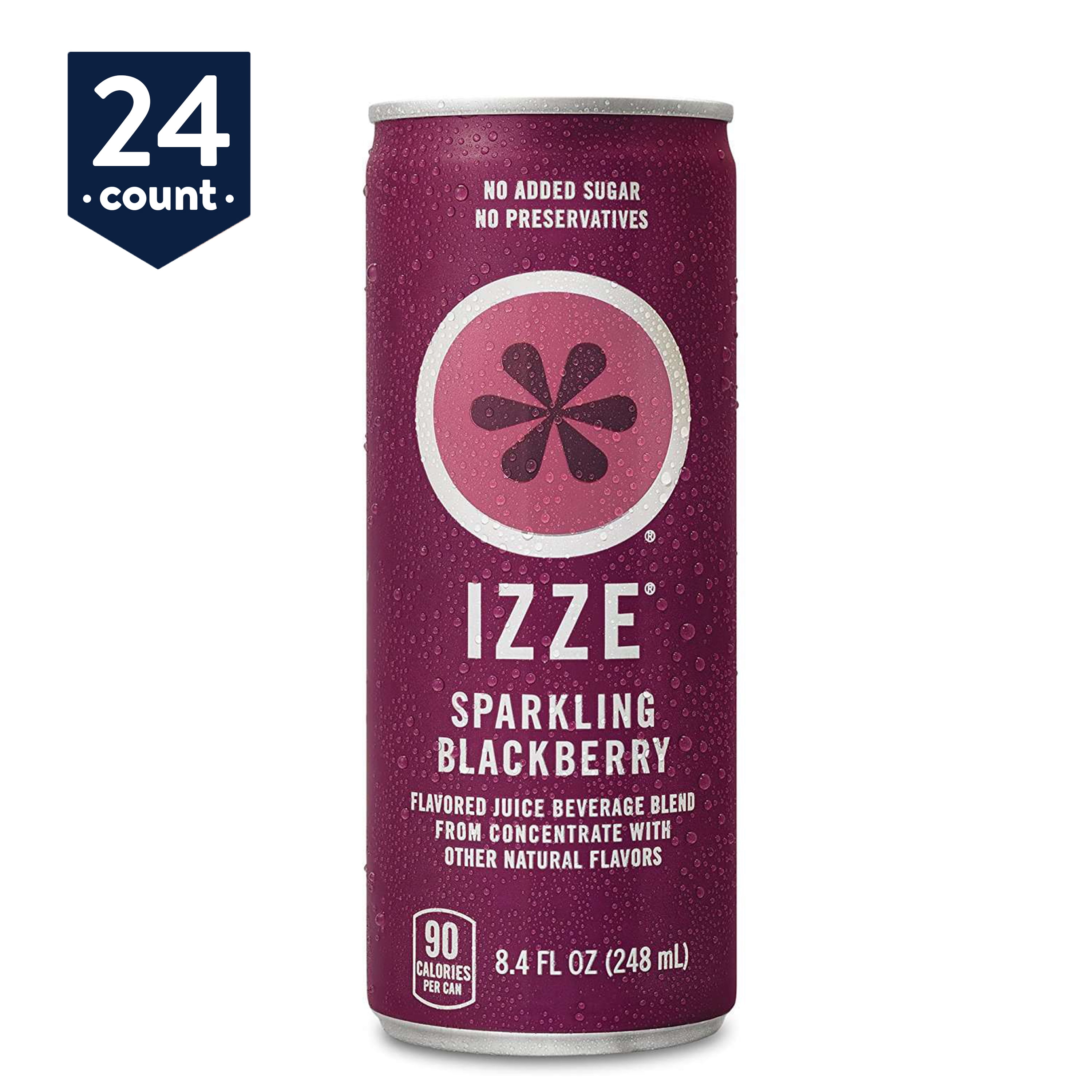 IZZE Sparkling Juice, Blackberry, 8.4 oz Cans, 24 Count - Walmart.com