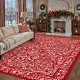 thumbnail image 5 of WIPONKEN 8x10 Christmas Rug，Soft Indoor Floor Carpet, Non-Slip Modern Holiday Decor for Living Room Bedroom,Red Festive Accent, 5 of 6