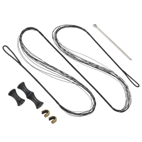 Uxcell 51.97" Archery Bow String Replacement 12 Strands for Recurve Longbow Black