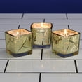 thumbnail image 3 of Richland Metallic Gold Mercury Square Votive Holder Set of 12, 3 of 5