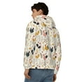 thumbnail image 4 of Wukai Cartoon Chickens Print Men's Zip-Up Hoodie,Fleece Full-Zip Hoodie for Men, Hooded Sweatshirt-Small, 4 of 5