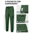 thumbnail image 3 of Little Donkey Andy Men's Hiking Pants Lightweight Quick Dry Outdoor Running Cargo Deep Green S, 3 of 7
