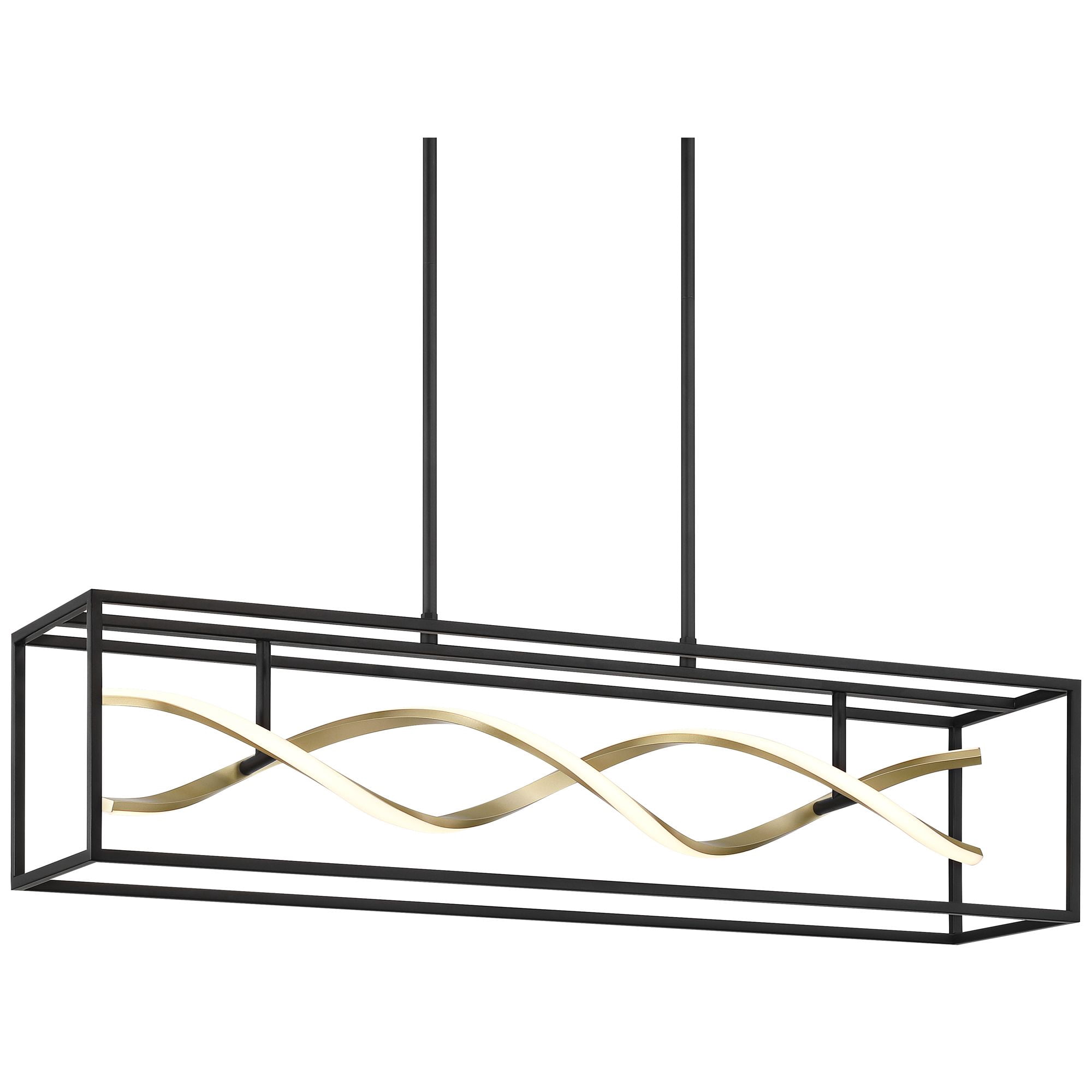 Possini Euro Design Cheva 35 1/2" Modern Pendant Chandelier Ceiling Light Fixture Dining Room Over Table Kitchen Island LED Black Sand Gold Finish