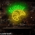 thumbnail image 3 of Glowneon Croissant Led Sign, French Croissant Bakery Shop Wall Decor, 3 of 5