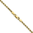 thumbnail image 3 of Diamond2Deal 14K Yellow Gold 2.25mm Semi Solid Diamond-cut Rope Chain Necklace for Women 18", 3 of 6