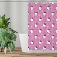 hello Kitty Compartment shower curtain for small bathroom, cute shower