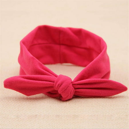 - Baby Toddler Girls Kids Rabbit Bow Knot Turban Headband Hair Band Headwrap Red