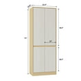 thumbnail image 3 of RichYa 71"H Tall Entryway Bookcase with Doors,Storage Cabinet with 5 Tier Bookshelves for Living Room,Entryway,Wood, 3 of 10