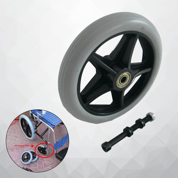 Rueda de silla de ruedas fuerte y resistente de 6 pulgadas, suave y resistente al desgaste | suministros de piezas de silla de ruedas