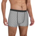 thumbnail image 5 of Men's Boxer Briefs, Gray plaid Soft Comfy Mens Underwear Boxer Briefs Breathable With Widen Waist, 5 of 7