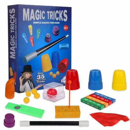 BESTSKY 6 Years & Up 35 Tricks Magician Pretend Play Set Magic Tricks