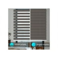 thumbnail image 3 of WYMO Zebra Blinds 34 x 24 INCH - Sheer Horizontal Blinds and Shades for Daytime and Nighttime - Light Filtering Roller Shades for Windows - Dark Grey - Manual Control Stick, 3 of 7