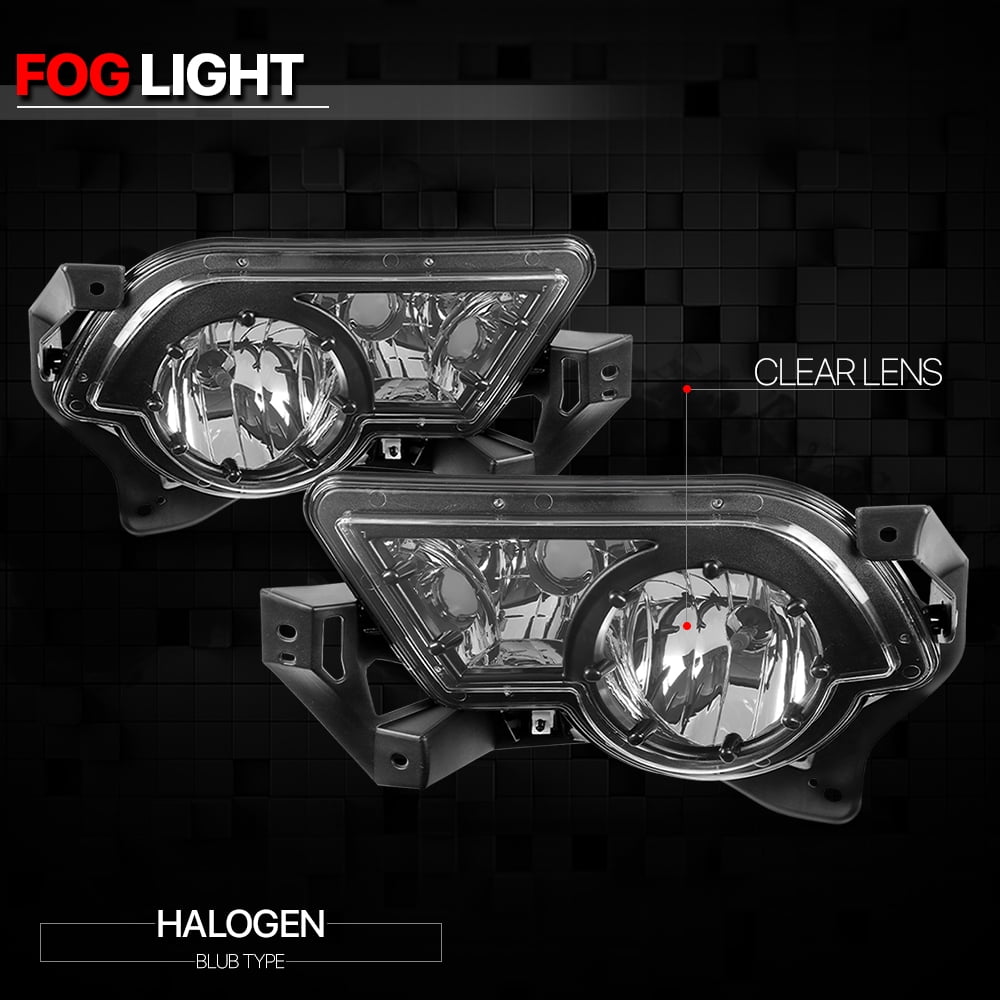 DNA Motoring For 02-06 Chevy Avalanche 1500 2500 w/Cladding Chrome Clear Bumper Fog Light Lamps Pair