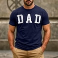 thumbnail image 2 of RUTAYY Men's T-Shirts Fathers Day Letter Printed Short Sleeve Crew Neck Breathable Tee Shirts Casual Soft Tops Comfortable Daily Wear Classic Stylish Tees, 2 of 5