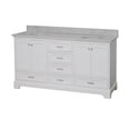 thumbnail image 4 of Harper 72" Double Bathroom Vanity with White Cabinet and Carrara Marble Top, 4 of 6