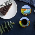 thumbnail image 6 of ZHANZZK Vintage Car Driving in The Field Set of 6 Round Coaster for Drinks, Absorbent Ceramic Stone Coasters Cup Mat with Cork Base for Home Kitchen Room Coffee Table Bar Decor, 6 of 6
