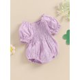 thumbnail image 4 of Musuos Baby Girl Cute Romper 0-24 Months Casual Short Puff Sleeve Floral Print Bodysuit Newborn Playsuit, 4 of 9