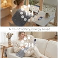 thumbnail image 4 of Maxkare 12 x 24 Heating Pad with 4 Heat Settings & Auto Shut-off, for Back Neck Shoulders Stress & Cramps Relief, Gray, 4 of 9