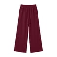 thumbnail image 6 of KIHOUT Womens Elastic Waist Capri Pants with Pockets Solid Color Casual Loose Fit Cropped Ankle Length Trousers for Summer Spring Daily Wear, 6 of 7