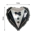 thumbnail image 5 of Efavormart 20" Heart Shape Wedding Groom Tuxedo and Bride Dress Air Helium Mylar Foil Balloons Set, 5 of 9