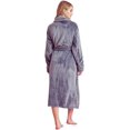 thumbnail image 2 of Women Plush Shawl Collar Robe, Fleece Bathrobe, Gray (L/XL), 2 of 3
