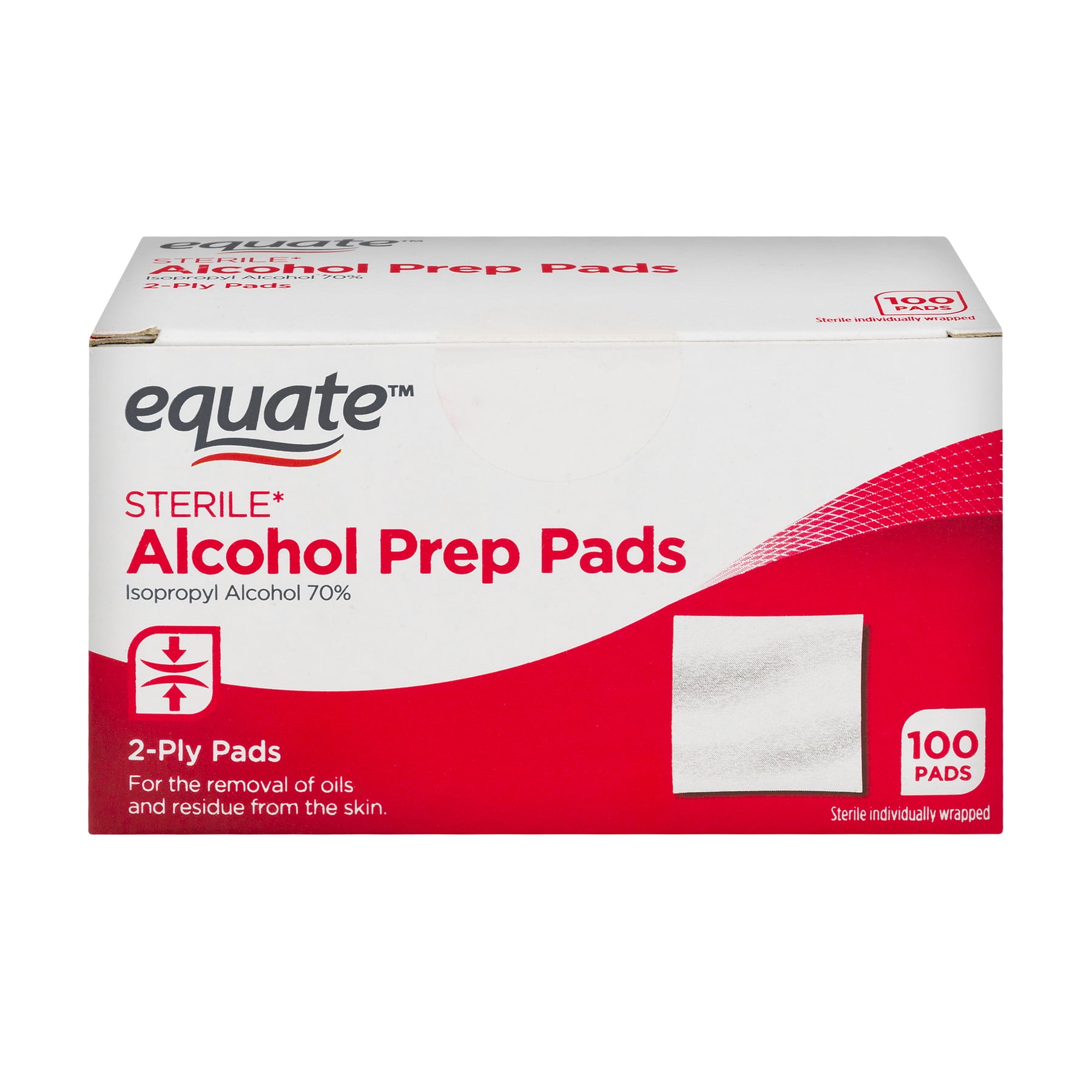 Equate Sterile Alcohol Prep Pads, 100 Count