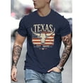 thumbnail image 6 of Texas Graphic Men's Short Sleeve T-shirt, Comfy Stretchy Trendy Tees For Summer, Casual Daily Style Fashion Clothing, 6 of 8