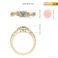 thumbnail image 4 of ANGARA Natural 0.7 Ct. Diamond Side Stone Engagement Ring in 14K Yellow Gold for Women (Ring Size: 3.5), 4 of 9