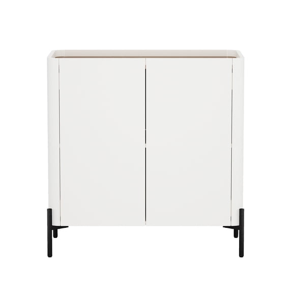 Abbey Accent Cabinet in Maple and Off White made from Engineered Wood