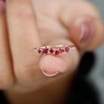 thumbnail image 4 of Rosec Jewels Minimal Half Eternity Ring with Ruby and Diamond for Women (AAA Quality), 10K Rose Gold, US 11.00, 4 of 7