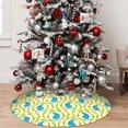 thumbnail image 5 of Yiaed Blue Rabbit Print Christmas Tree Skirt , Tree SkirtsTree Mat for Christmas Winter Holiday Indoor Decorations-48", 5 of 7