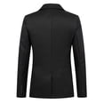 thumbnail image 2 of Mens Casual Blazer Jackets Solid Color Slim Fit Long Sleeve Work Business Party Coat Black XS, 2 of 3