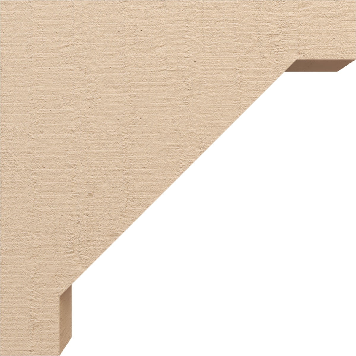 6"W x 24"D x 24"H Thin Burlington Rough Cedar Woodgrain TimberThane Corbel, Primed Tan
