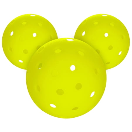 Franklin Sports Training Pickleballs - 69mm Practice Balls - Optic - 3 Pack