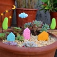 thumbnail image 6 of 7pcs/set Plant Support Stake Resin Mini House Resin Figurines Garden Stakes for Potted Plant Yard Outdoor Decorations, 6 of 9