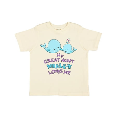 

Inktastic My Great Aunt Whale-y Loves Me Gift Toddler Boy or Toddler Girl T-Shirt