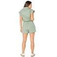 thumbnail image 3 of Celebrity Pink Juniors Short Sleeve Bungee Waist Romper, 3 of 4