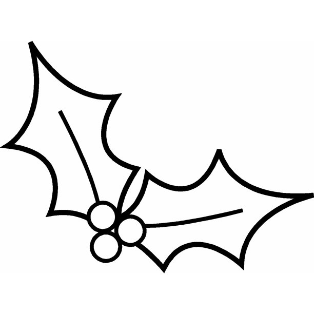 (2) Holiday Mistletoe Christmas Leaves Vinyl Decal Car Window Stickers