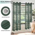 thumbnail image 3 of Yayeee Window Curtains Set of 2 for Living Room Light Filtering 63"x42", Dark Green Leaves, 3 of 7