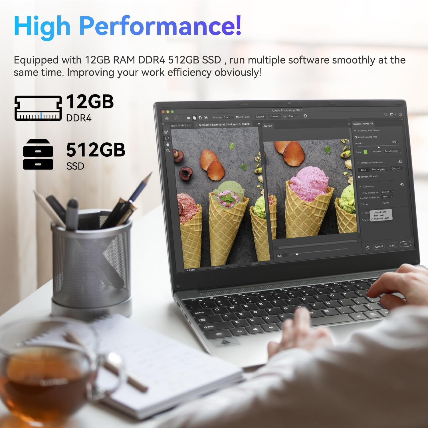 15.6'' AEEZO Laptop, Intel Celeron N5095, 12GB DDR4, 512GB 15.6'' AEEZO Laptop, Intel Celeron N5095, 12GB DDR4, 512GB