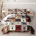 thumbnail image 2 of meiyoeat Wild Animal Deer Quilt King,For Men,Retro Farmhouse Camouflage Hunting King Coverlet Set For Kids,3 Pieces, 2 of 7