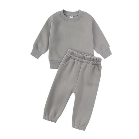 

Boys Girls Fall Winter Soft Piece Athletic And Jogger Pants Tracksuit Set Toddler Girls Halloween Outfits Clothes For Newborn Baby Boys Girls Christmas Outfits