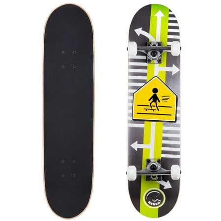 Cal 7 Complete Skateboard, Popsicle Double Kicktail Maple Deck, 7.5 x 31 inches, Perfect for All Skate Styles (Skater