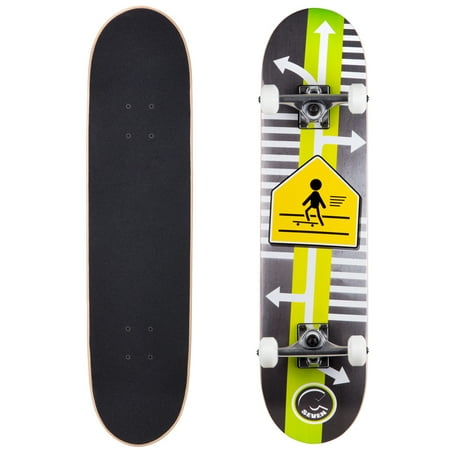 Kicktail Skateboard Deck (Cal 7 Complete Skateboard, Popsicle Double Kicktail Maple Deck, 7.5 x 31 inches, Perfect for All Skate Styles (Skater)